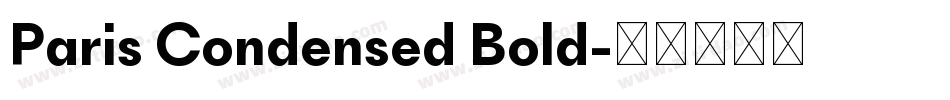 Paris Condensed Bold字体转换